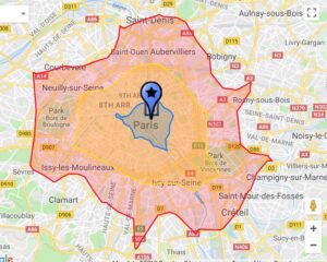 Une zone de chalandise sur Google Maps : c'est quoi ?